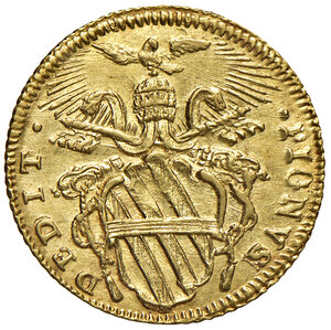 reverse: Roma. Clemente XII (1730-1740). Zecchino 1739 AV gr. 3,43. Muntoni 4. Berman 2607. Migliore di SPL 