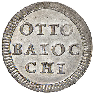 reverse: Roma. Pio VI (1775-1799). Muraiola da 8 baiocchi 1793 MI gr. 5,03. Muntoni 85. Berman 2980. SPL 