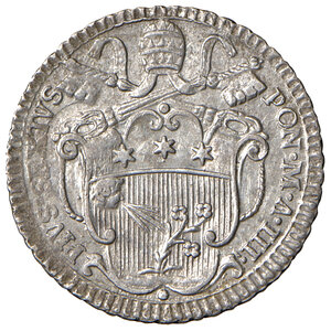 obverse: Roma. Pio VI (1775-1799). Carlino romano 1777 anno III MI gr. 2,57. Muntoni 86. Berman 2981. q.SPL 