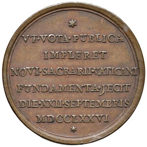 reverse: Roma. Pio VI (1775-1799). Medaglia anno II/1776 AE gr. 16,39 Ø 34 mm. Opus autore sconosciuto. La canonica di San Pietro. Patrignani 21a. SPL 