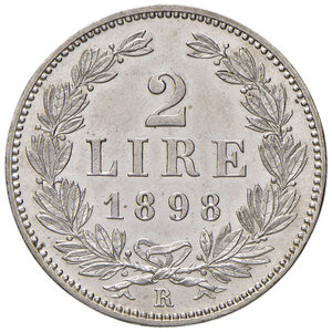 reverse: San Marino. Repubblica. I periodo: 1864-1938. Da 2 lire 1898 AG. Pagani 365. Rara. q.FDC