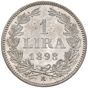 reverse: San Marino. Repubblica. I periodo: 1864-1938. Lira 1898 AG. Pagani 367. Rara. FDC 