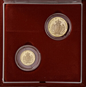 obverse: San Marino. Repubblica. II periodo: nuova monetazione, dal 1972. Da 2 e 1 scudi 1994 AV. Gigante 170.  In astuccio. FDC 