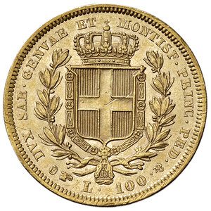 reverse: Savoia. Carlo Alberto (1831-1849). Da 100 lire 1834 (Torino) AV. Pagani 139. MIR 1043e. Buon BB 