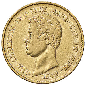 obverse: Savoia. Carlo Alberto (1831-1849). Da 20 lire 1842 (Torino) AV. Pagani 195. MIR 1045t. Rara. BB/Buon BB 