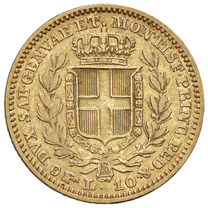 reverse: Savoia. Carlo Alberto (1831-1849). Da 10 lire 1839 (Torino) AV. Pagani 216. MIR 1046c. Molto rara. BB 