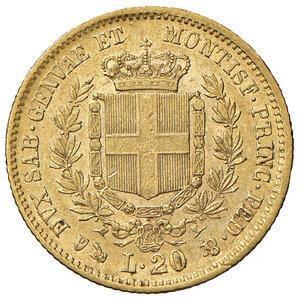 reverse: Savoia. Vittorio Emanuele II re di Sardegna (1849-1861). Da 20 lire 1858 (Genova) AV. Pagani 352. MIR 1055r. BB 