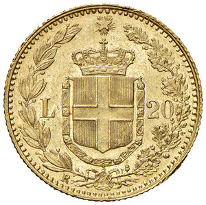 reverse: Savoia. Umberto I re d’Italia (1878-1900). Da 20 lire 1897 AV. Pagani 588. MIR 1098s. Rara. q.FDC 