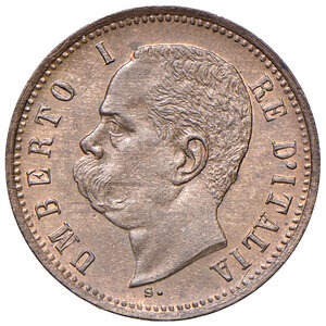 obverse: Savoia. Umberto I re d’Italia (1878-1900). Da 2 centesimi 1898 CU. Pagani 623. MIR 1108e. Rame rosso, FDC 