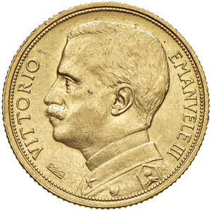 obverse: Savoia. Vittorio Emanuele III re d’Italia (1900-1946). Da 20 lire 1912 AV. Pagani 667. MIR 1126b. Rara. Migliore di SPL