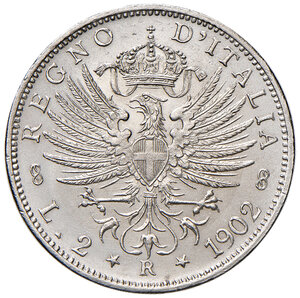reverse: Savoia. Vittorio Emanuele III re d’Italia (1900-1946). Da 2 lire 1902 AG. Pagani 726. MIR 1139b. Rara. Conservazione eccezionale, FDC