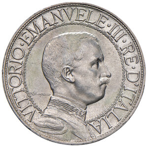 obverse: Savoia. Vittorio Emanuele III re d’Italia (1900-1946). Da 2 lire 1908 AG. Pagani 732. MIR 1140a. FDC