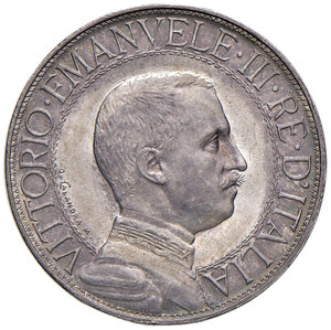 obverse: Savoia. Vittorio Emanuele III re d’Italia (1900-1946). Da 2 lire 1911 AG. Pagani 736. MIR 1141a. Molto rara. Leggera patina iridescente, q.FDC