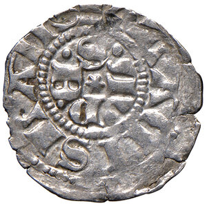 obverse: Sulmona. Ladislao di Durazzo (1386-1414). Bolognino AG gr. 0,87. MEC14, –. D’Andrea-Andreani 15. MIR 776. Molto raro. Buon BB 