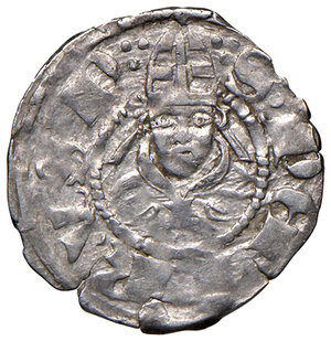 reverse: Sulmona. Ladislao di Durazzo (1386-1414). Bolognino AG gr. 0,87. MEC14, –. D’Andrea-Andreani 15. MIR 776. Molto raro. Buon BB 