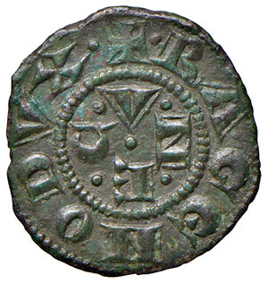 obverse: Venezia. Ranieri Zeno (1253-1268). Quartarolo MI gr. 0,80. Paolucci 3. Raro e di conservazione insolita per il tipo di moneta, q.SPL  