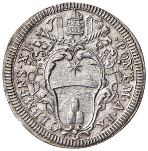 obverse: Clemente XI (1700-1721). Roma. Giulio anno IX AG gr. 3,00. Muntoni 99. Berman 2413. MIR 2297/7.  SPL/q.SPL 
