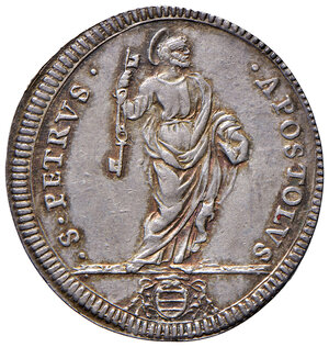 reverse: Clemente XI (1700-1721). Roma. Giulio anno XVII AG gr. 3,02. Muntoni 114. Berman 2419. MIR 2304/1. Patina iridescente, q.SPL