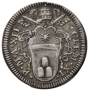 obverse: Clemente XI (1700-1721). Roma. Grosso anno XII AG gr. 1,35. Muntoni 135. Berman 2426. MIR 2311/1. Molto raro. Buon BB