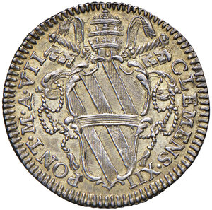 obverse: Clemente XII (1730-1740). Roma. Giulio anno VII AG gr. 2,85. Muntoni 98. Berman 2646. Patina di medagliere, SPL