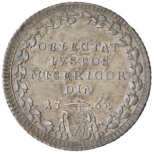 reverse: Clemente XIII (1758-1769). Roma. Giulio 1764 anno VII AG gr. 2,67. Muntoni 20. Berman 2902. Buon BB
