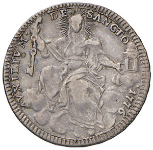 reverse: Pio VI (1775-1799). Roma. Quinto di scudo 1776 anno II AG gr. 5,21. Muntoni 37. Berman 2965. BB