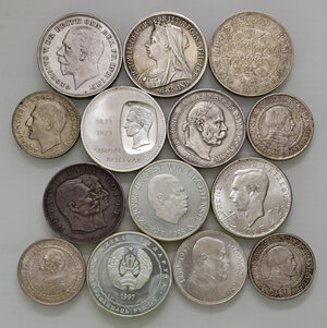 obverse: Stati esteri. Lotto di quattordici monete. Esemplari d’argento di varie nazioni del sec. XX AG (14). Da BB a FS