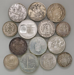 reverse: Stati esteri. Lotto di quattordici monete. Esemplari d’argento di varie nazioni del sec. XX AG (14). Da BB a FS