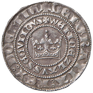 obverse: Boemia. Venceslao II (1278-1305). Grosso praghese (Kuttenberg) AG gr. 3,87. Smolik 1. Saggio al rov., altrimenti q.SPL 