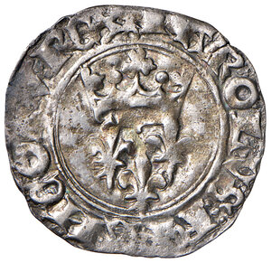 obverse: Francia. Regno. Carlo VI (1380-1422). Florette AG gr. 2,90. Duplessy 417 (1419-1422).  Patina di medagliere, q.SPL 