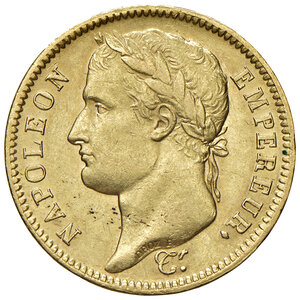 obverse: Francia. Napoleone I imperatore (1804-1814). Da 40 franchi 1812 (Parigi) AV gr. 12,88. Friedberg 505. q.SPL 