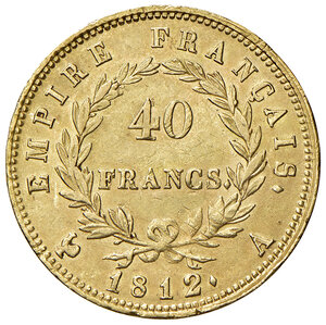 reverse: Francia. Napoleone I imperatore (1804-1814). Da 40 franchi 1812 (Parigi) AV gr. 12,88. Friedberg 505. q.SPL 