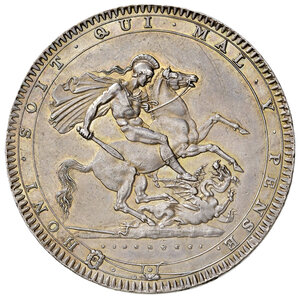 reverse: Regno Unito. Giorgio III (1760-1820). Corona 1820 (Londra) AG. Seaby 3787. q.SPL/SPL 