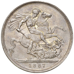 reverse: Regno Unito. Vittoria (1837-1901). Corona 1887 (Londra) AG. Seaby 3921. q.FDC/FDC