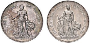 reverse: Svizzera. Confederazione (1848-). Da 5 franchi 1885 AG (2). Tiri federali Berna. q.FDC