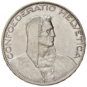 obverse: Svizzera. Confederazione (1848-). Da 5 franchi 1926 (Berna) AG. Divo-Tobler 300. Davenport 394. Fondi speculari, FDC