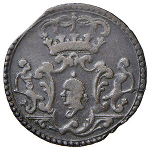 obverse: Corte. Pasquale Paoli generale (1762-1768). Da 2 soldi 1766 MI gr. 1,28. CNI 24. MIR 5/2.  Molto rara. Buon BB