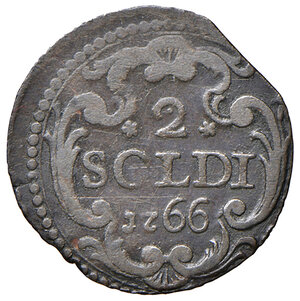 reverse: Corte. Pasquale Paoli generale (1762-1768). Da 2 soldi 1766 MI gr. 1,28. CNI 24. MIR 5/2.  Molto rara. Buon BB