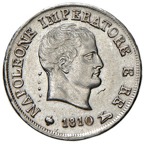 obverse: Milano. Napoleone I re d’Italia (1805-1814). Da 10 soldi 1810 AG. Pagani 54. Crippa 35/C. MIR 494/3. SPL 