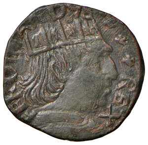 obverse: Aquila. Ferdinando I d’Aragona (1458-1494). Cavallo AE gr. 1,80. MEC14, 993. D’Andrea-Andreani 96. MIR 88. Vall-Llosera i Tarrés 200. SPL/q.SPL 