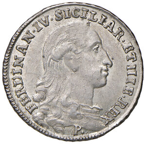 obverse: Napoli. Ferdinando IV di Borbone (1759-1816). Da 20 tarì 1796 AG gr. 4,61. P.R. 86. MIR 385/6. Magliocca 283. SPL-FDC 