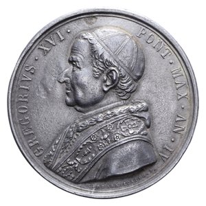 reverse: STATO PONTIFICIO GREGORIO XVI (1831-1846 )AN. IV APERTURA CUNICOLI FIUME ANIENE SOTTO MONTE CATILLO IN TIVOLI  RIPRODUZIONE POSTUMA 32,99 GR. 44 MM. BB-SPL