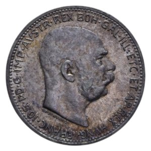 obverse: AUSTRIA FRANCESCO GIUSEPPE I 1 CORONA 1914 AG. 4,99 GR. SPL