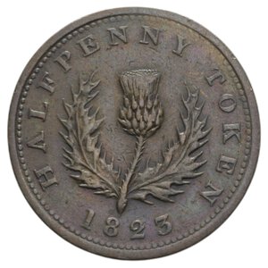 reverse: CANADA NOVA SCOTIA HALF PENNY TOKEN 1823 CU. 9,16 GR. qBB/BB