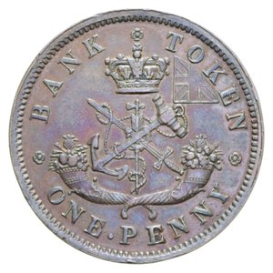 reverse: CANADA 1 PENNY 1857 TOKEN CU. 15,59 GR. SPL