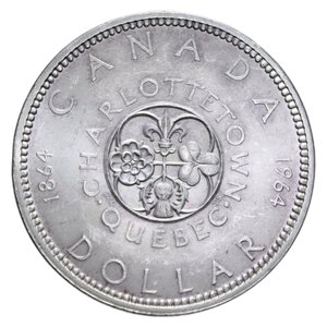 reverse: CANADA ELISABETTA II 1 DOLLAR 1964 QUEBEC AG. 23,16 GR. FDC (SEGNI DI CONTATTO)
