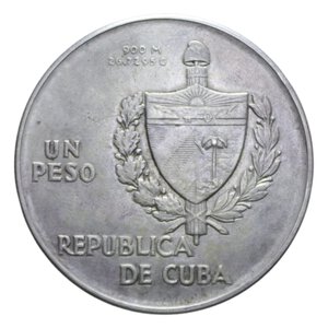 reverse: CUBA PESO 1934 AG. 26,71 GR. BB-SPL
