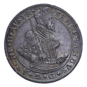 obverse: AUSTRIA FERDINANDO II (1564-1595) TALLERO S. DATA HALL AG. 28,56 GR. BB-SPL (COLPETTI AL BORDO)