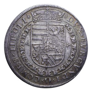 reverse: AUSTRIA FERDINANDO II (1564-1595) TALLERO S. DATA HALL AG. 28,56 GR. BB-SPL (COLPETTI AL BORDO)