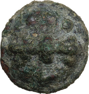 reverse: Northern Apulia, Luceria.  Light series. AE Cast Quadrunx, c. 217-212 BC